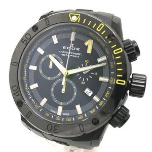 EDOX Chrono Offshore 1 Chronograph Quartz Wristwatch SS / rubber Black